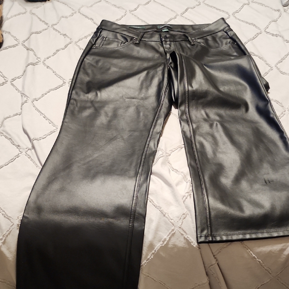 Wild Fable Black Leather Look Pants